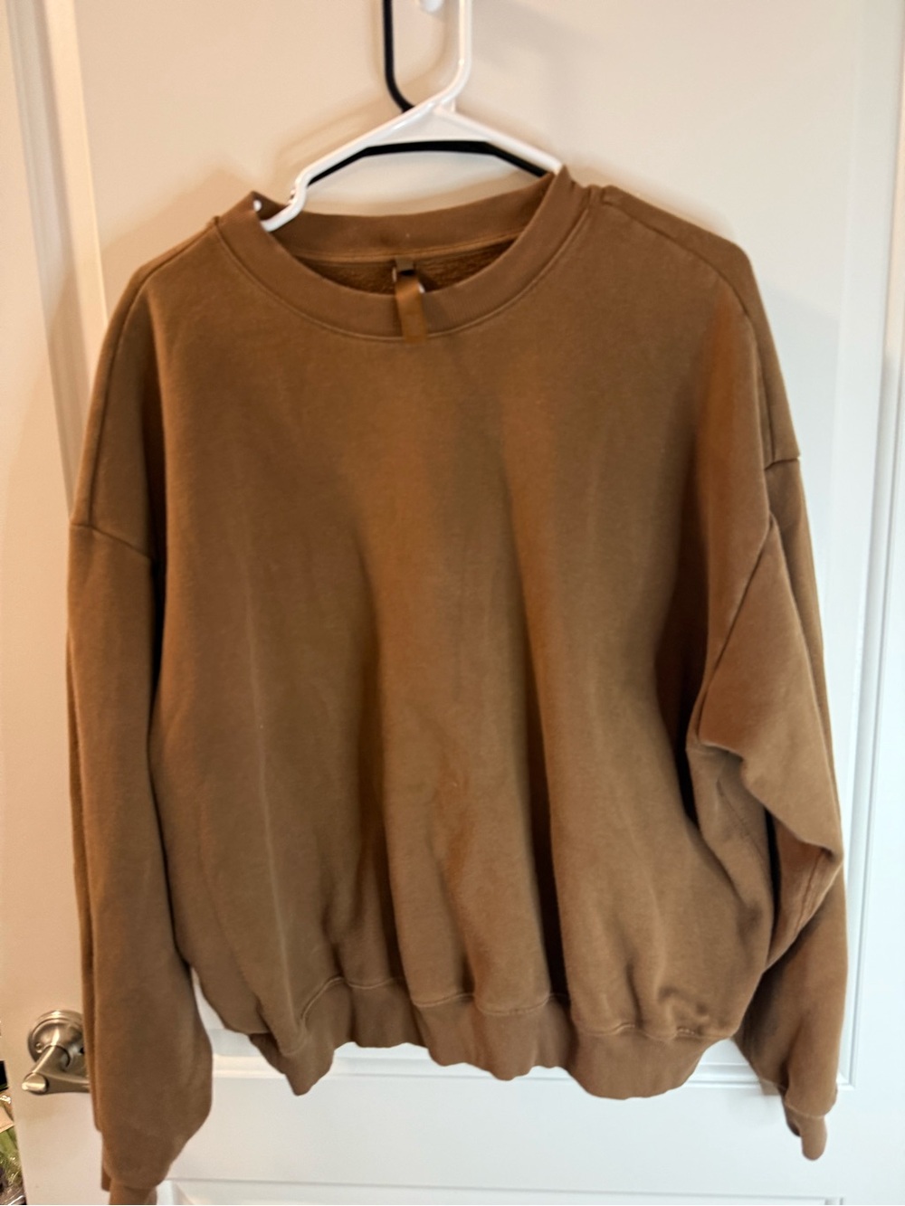 SKIMS Oversized Crewneck Sweatshirt in Brown